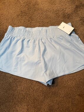 Nike Pale Blue Running Shorts with Elastic Waistband Women’s Size XL Dri-Fit NWT